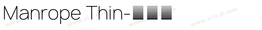 Manrope Thin字体转换